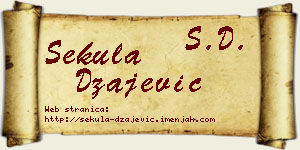 Sekula Džajević vizit kartica